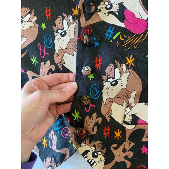 Looney Tunes Balancine Mens Size 38-44 Vintage 94 Taz Open Back Adjustable Strap - Picture 7 of 9